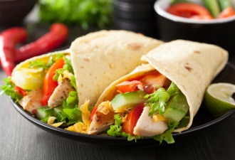 Coco's chicken salad wrap for lunch