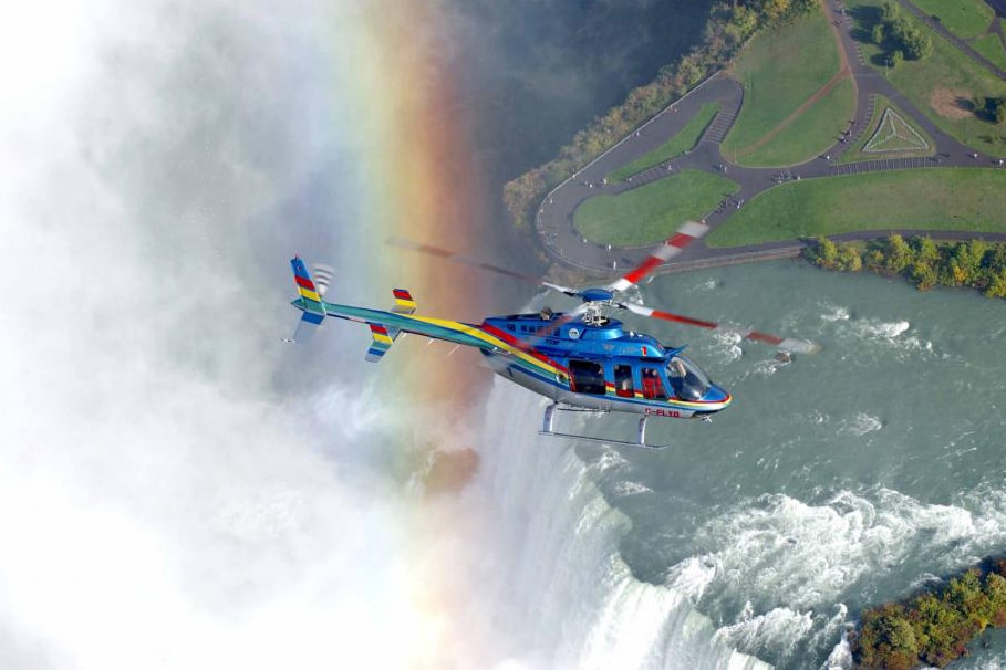 helicopter over the Falls